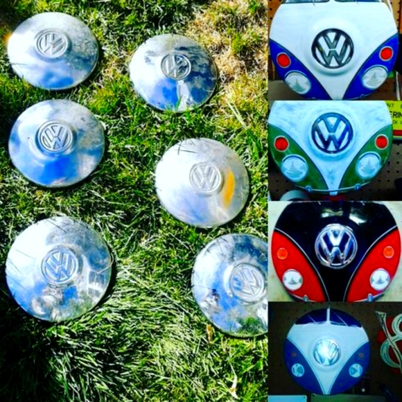 VW Vintage Chrome Hubcaps (3) - Picture 8 of 8